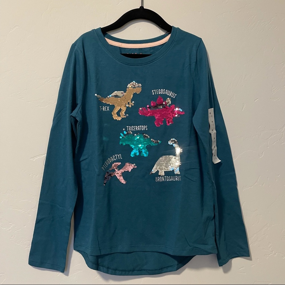 Cat & Jack Girls Long-sleeved T-shirt with Sequin